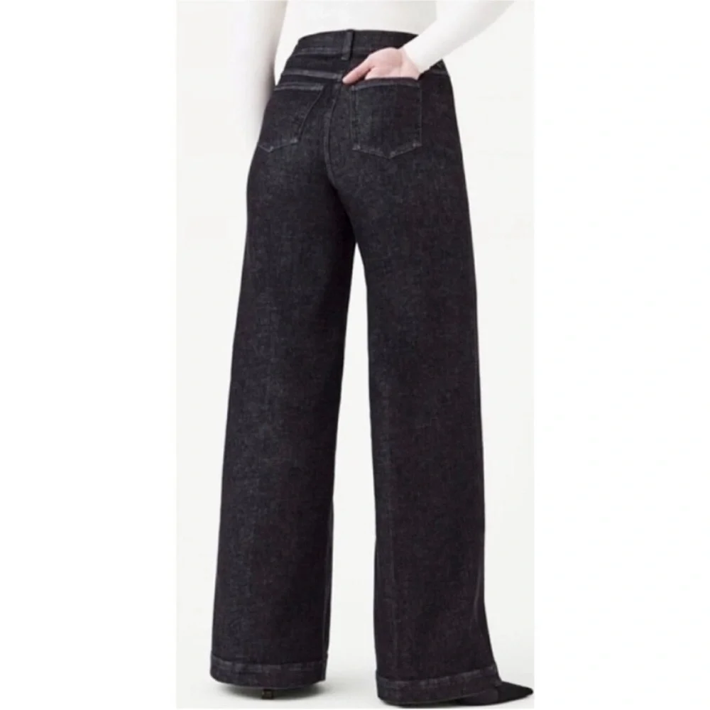 NWT Spanx wide leg charcoal jeans sz xl petite